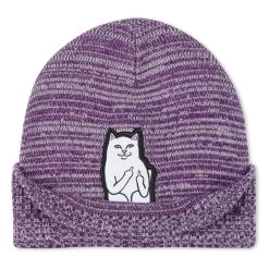 RIPNDIP Lord Nermal Marled Beanie (Dark Purple) -Urban Fashion Shop IMG 8881