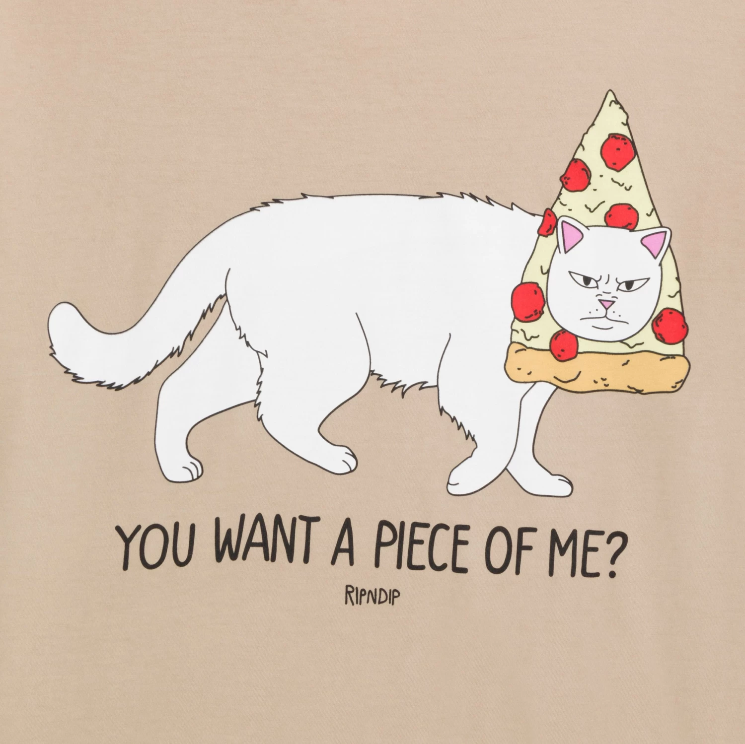 RIPNDIP Wanna Piece Of Me? Tee (Almond) 4 RIPNDIP Wanna Piece Of Me? Tee (Almond) - Image 4