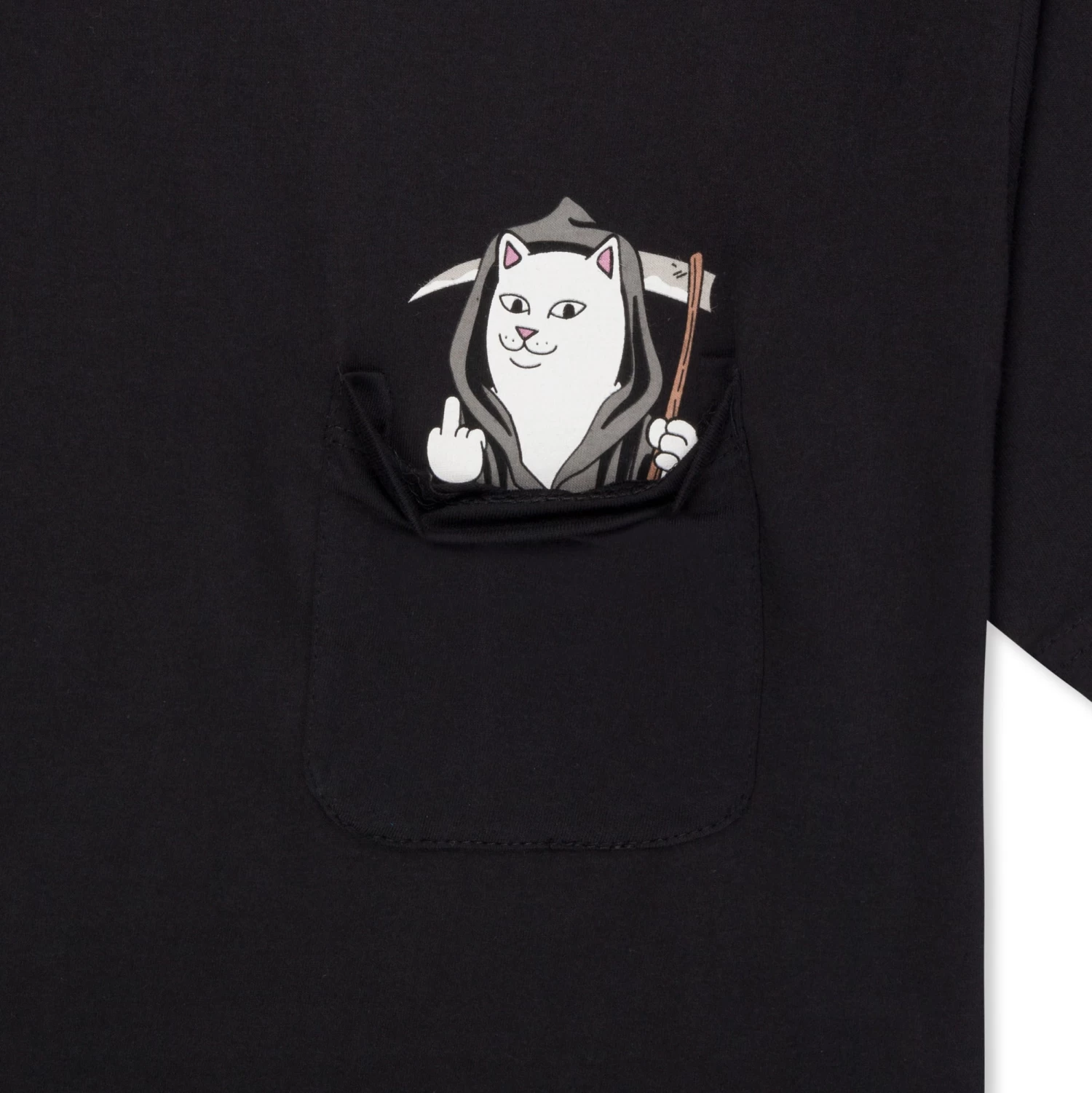 RIPNDIP Grim Lord Nermal Pocket Tee (Black) 2 RIPNDIP Grim Lord Nermal Pocket Tee (Black) - Image 2