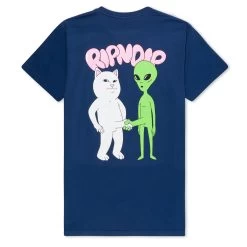 RIPNDIP Handshake Tee (Navy)