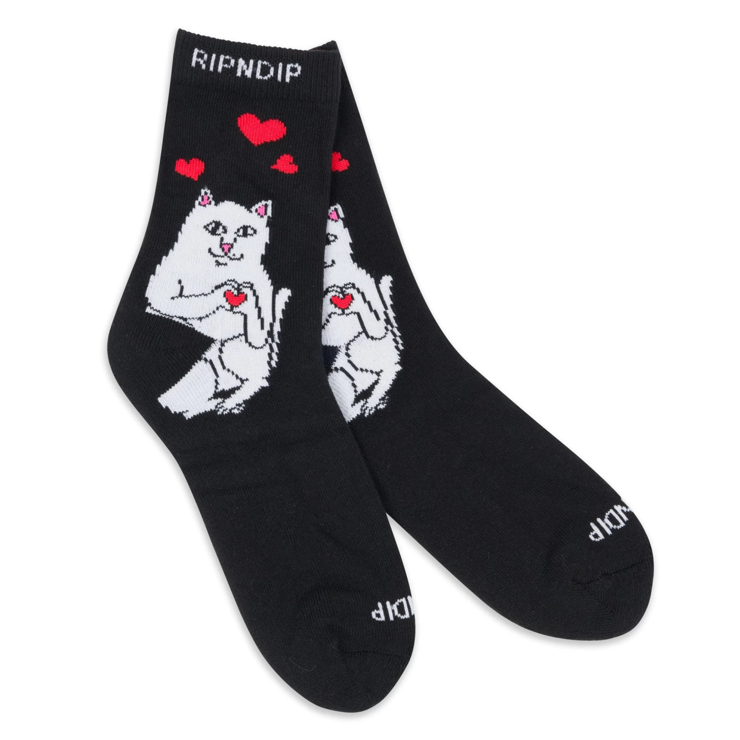 RIPNDIP Nermal Loves Mid Socks (Black) 2 RIPNDIP Nermal Loves Mid Socks (Black) - Image 2