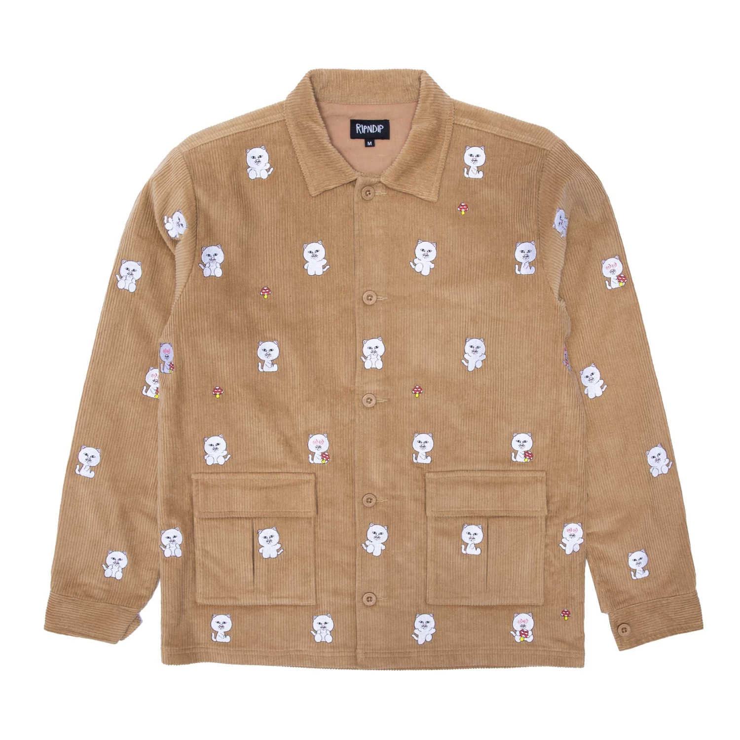 RIPNDIP Hello Nermy Corduroy Jacket (Tan) 1 RIPNDIP Hello Nermy Corduroy Jacket (Tan)