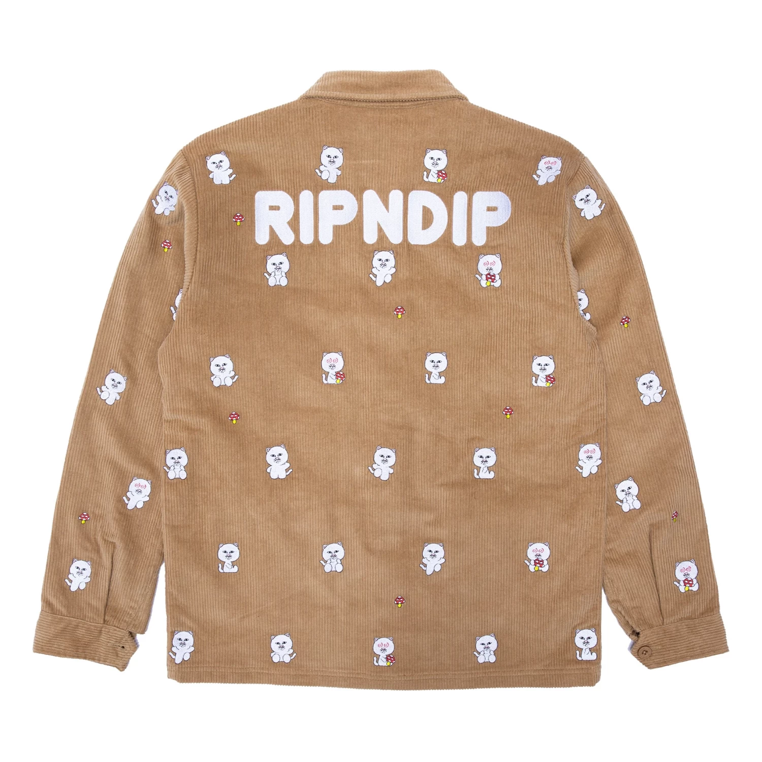 RIPNDIP Hello Nermy Corduroy Jacket (Tan) 3 RIPNDIP Hello Nermy Corduroy Jacket (Tan) - Image 3