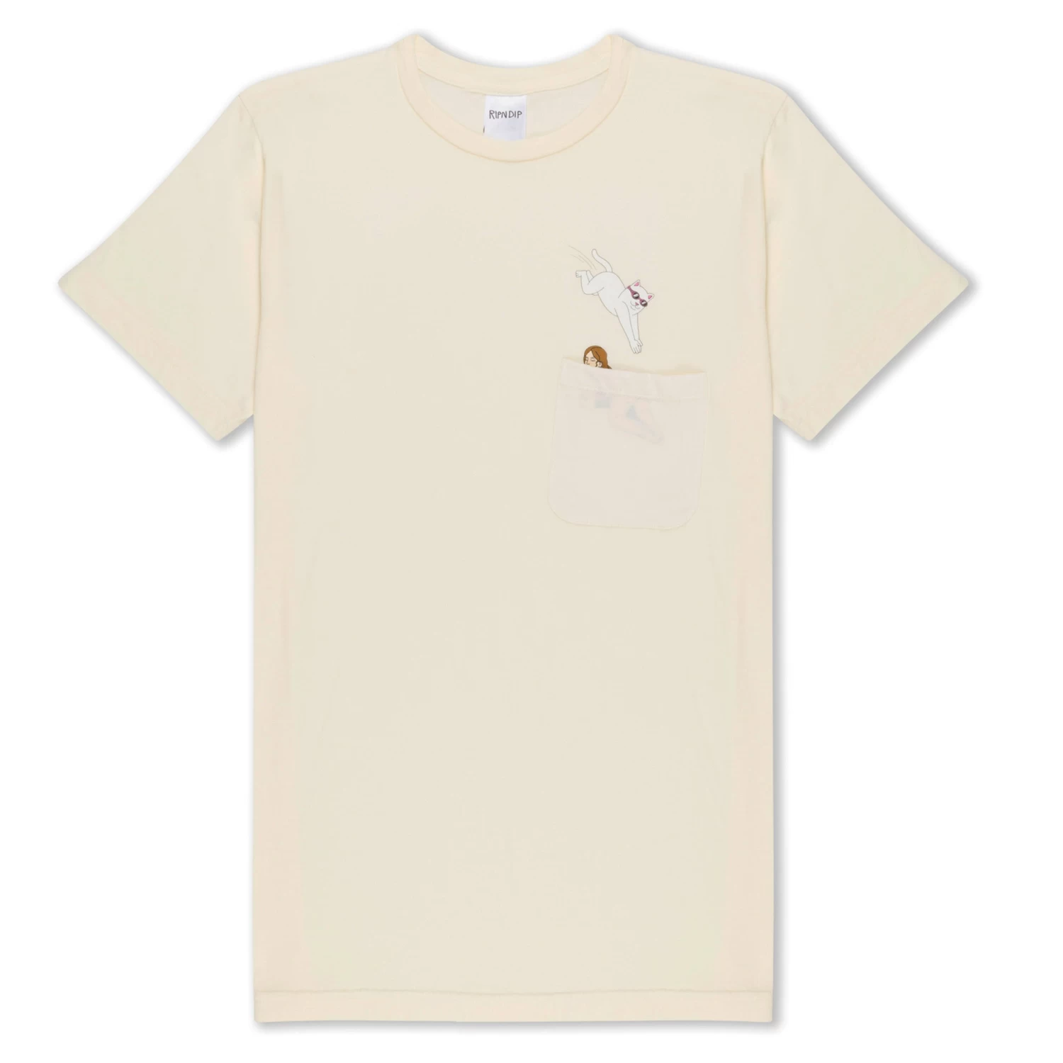 RIPNDIP Jumpin In Pocket Tee (Natural) 1 RIPNDIP Jumpin In Pocket Tee (Natural)