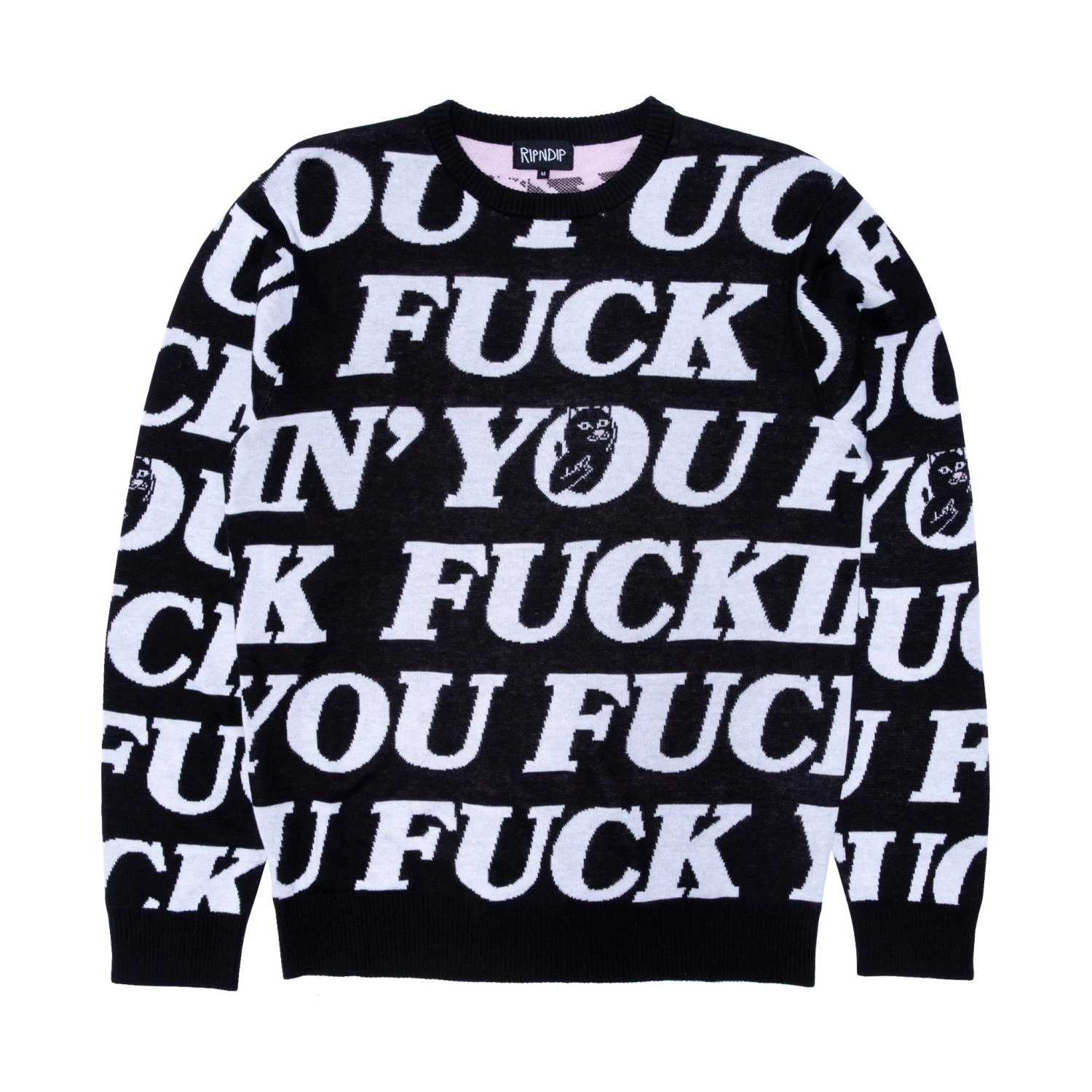 RIPNDIP Fuck You Knit Sweater (Black) 1 RIPNDIP Fuck You Knit Sweater (Black)