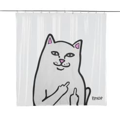 RIPNDIP Lord Nermal Shower Curtain (Clear)