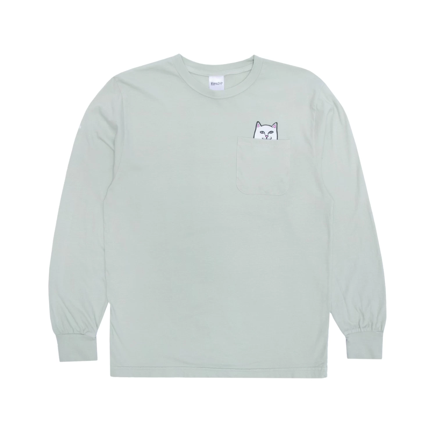 RIPNDIP Lord Nermal Pocket Long Sleeve (Sage) 1 RIPNDIP Lord Nermal Pocket Long Sleeve (Sage)
