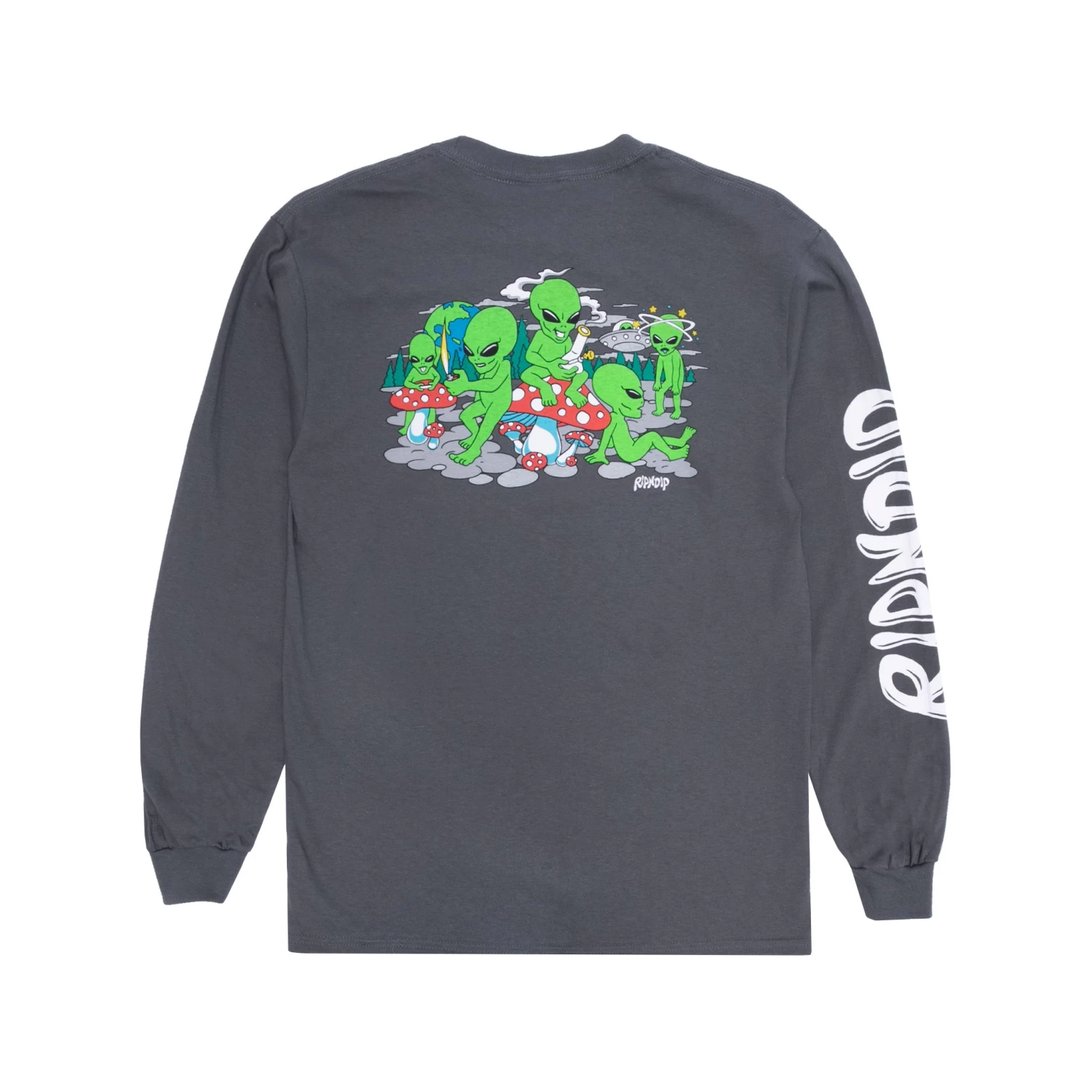 RIPNDIP Space Gang Long Sleeve (Charcoal) 4 RIPNDIP Space Gang Long Sleeve (Charcoal) - Image 4