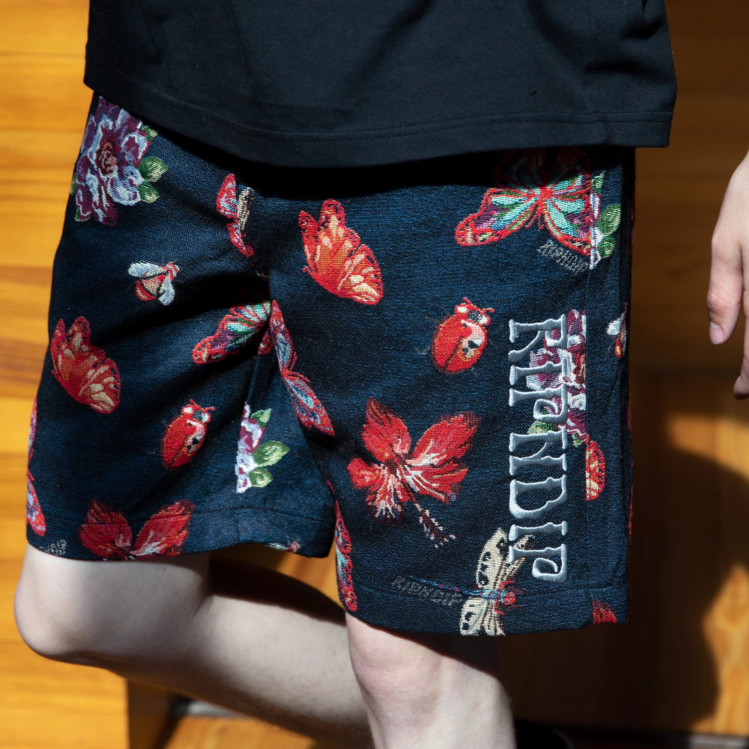RIPNDIP Monarch Butterfly Shorts (Black) 2 RIPNDIP Monarch Butterfly Shorts (Black) - Image 2