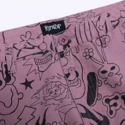 RIPNDIP We Don't Care Twill Pants (Mauve) -Urban Fashion Shop Pantsholiday22 0003 9R9A8556