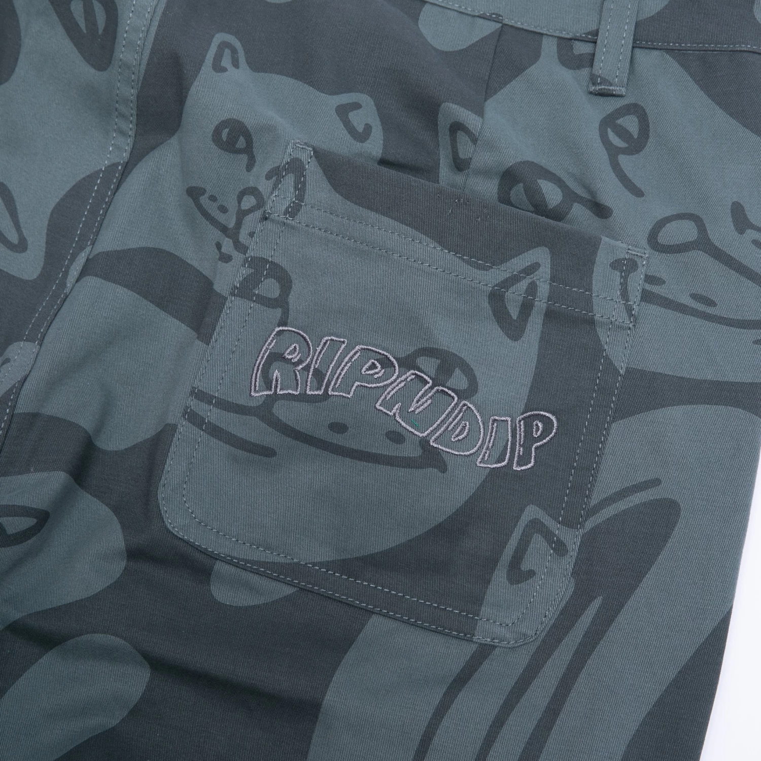 RIPNDIP Many Faces Twill Pants (Charcoal) 4 RIPNDIP Many Faces Twill Pants (Charcoal) - Image 4
