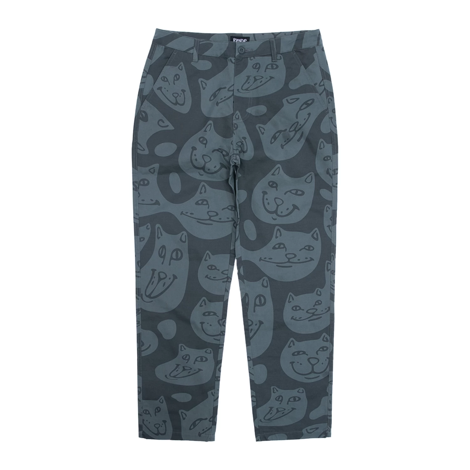 RIPNDIP Many Faces Twill Pants (Charcoal) 1 RIPNDIP Many Faces Twill Pants (Charcoal)