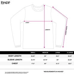 RIPNDIP Lord Nermal L/S Pocket Tee (Black) -Urban Fashion Shop SIZE GUIDE PRINT LS 01 01 c3b6fd46 e703 4d4c 8ae0 e27b1a3695bf