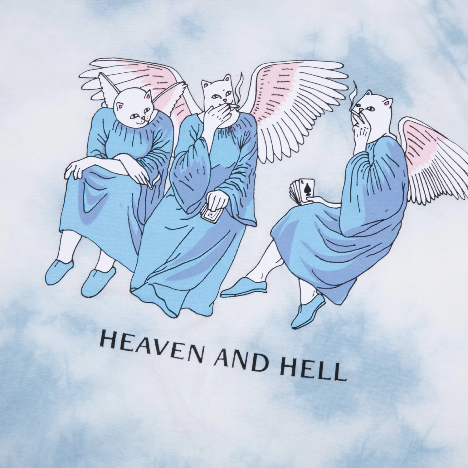 RIPNDIP Heaven And Hell Tee (Blue Cloud Wash) 3 RIPNDIP Heaven And Hell Tee (Blue Cloud Wash) - Image 3