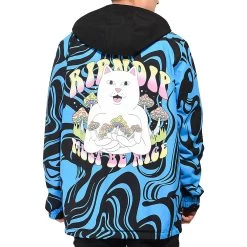 RIPNDIP Trippy Treats Snowboard Jacket -Urban Fashion Shop SnowGear 0000 RIPNDIP Trippy Treat Black Blue 10K Snowboard Jacket 2023 355517 front US
