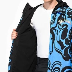 RIPNDIP Trippy Treats Snowboard Jacket -Urban Fashion Shop SnowGear 0004 RIPNDIP Trippy Treat Black Blue 10K Snowboard Jacket 2023 355517 alt4 US