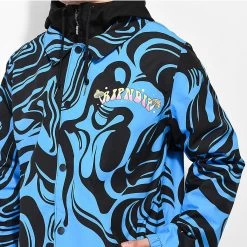 RIPNDIP Trippy Treats Snowboard Jacket -Urban Fashion Shop SnowGear 0006 RIPNDIP Trippy Treat Black Blue 10K Snowboard Jacket 2023 355517 alt2 US