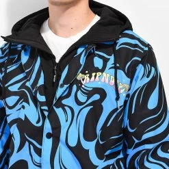 RIPNDIP Trippy Treats Snowboard Jacket -Urban Fashion Shop SnowGear 0007 RIPNDIP Trippy Treat Black Blue 10K Snowboard Jacket 2023 355517 alt1 US