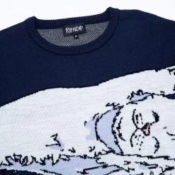RIPNDIP Great Wave Sweater (Navy) 5 RIPNDIP Great Wave Sweater (Navy) -Urban Fashion Shop Spring21Knits 0024 KK2A4487