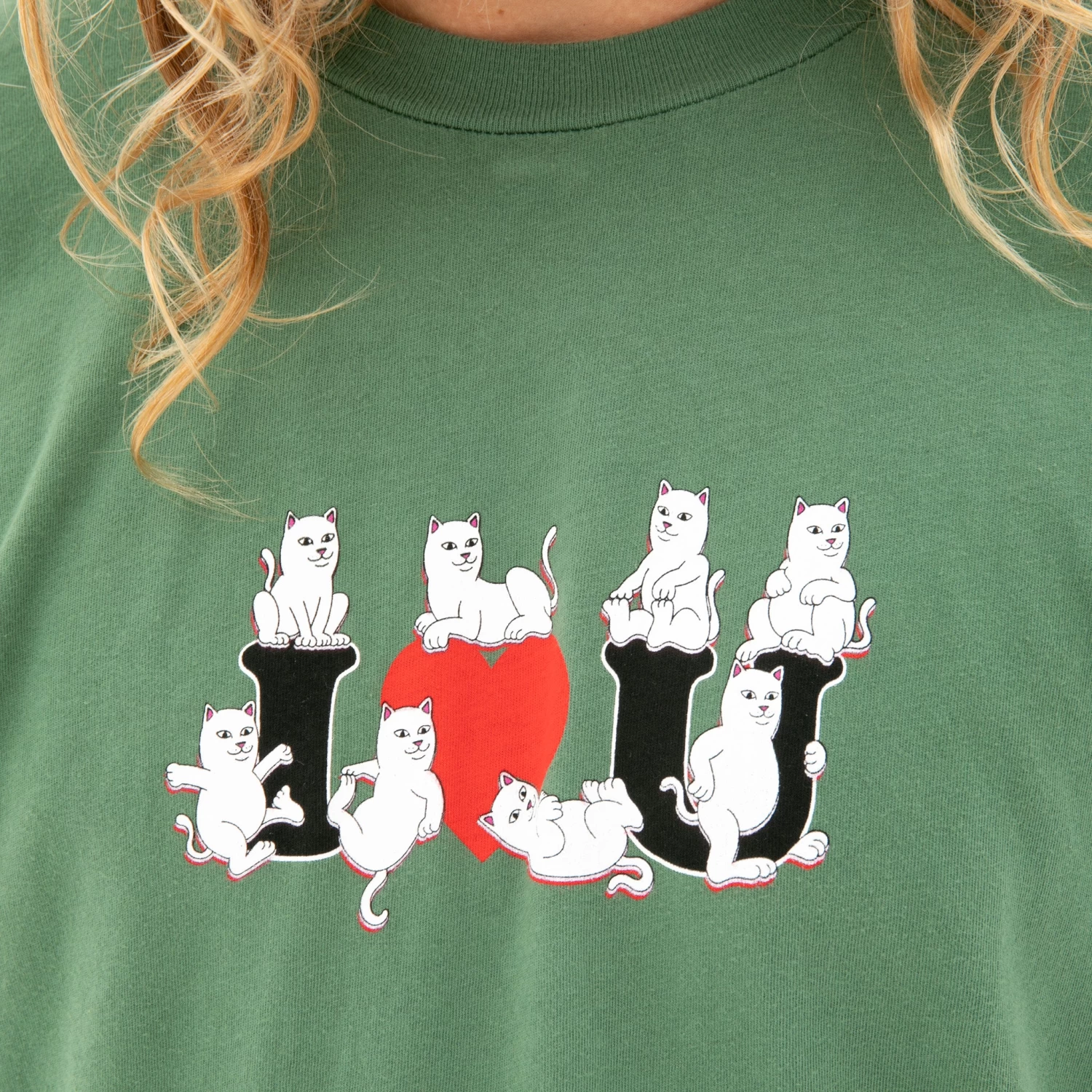 RIPNDIP I Heart U Tee (Olive) 2 RIPNDIP I Heart U Tee (Olive) - Image 2