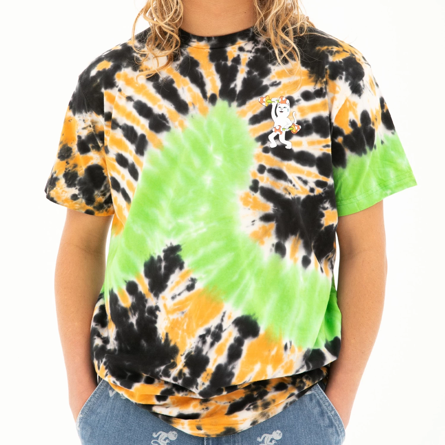 RIPNDIP Do You Even Lift Tee (Neon/Black/Orange Loop Dye) 2 RIPNDIP Do You Even Lift Tee (Neon/Black/Orange Loop Dye) - Image 2