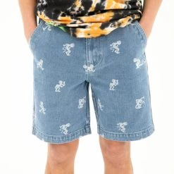 RIPNDIP Dance Party Denim Shorts (Medium Wash)