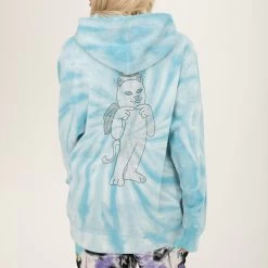 RIPNDIP Sent From Heaven Hoodie (Light Blue Spiral Dye) -Urban Fashion Shop Spring22 Hovers 0108 9R9A1413