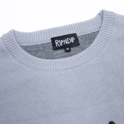 RIPNDIP Heaven And Hell Knit Sweater (Light Blue) -Urban Fashion Shop Spring22 Knits 0002 027A9892