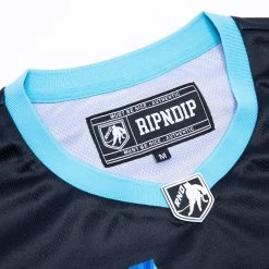 RIPNDIP Devil Babies Hockey Jersey (Black / Blue) -Urban Fashion Shop Spring22 Knits 0012 027A9868