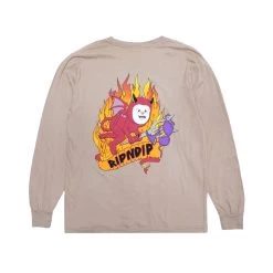 RIPNDIP Fireworld Long Sleeve (Almond) -Urban Fashion Shop Spring22 LongSleeves 0006 027A0609