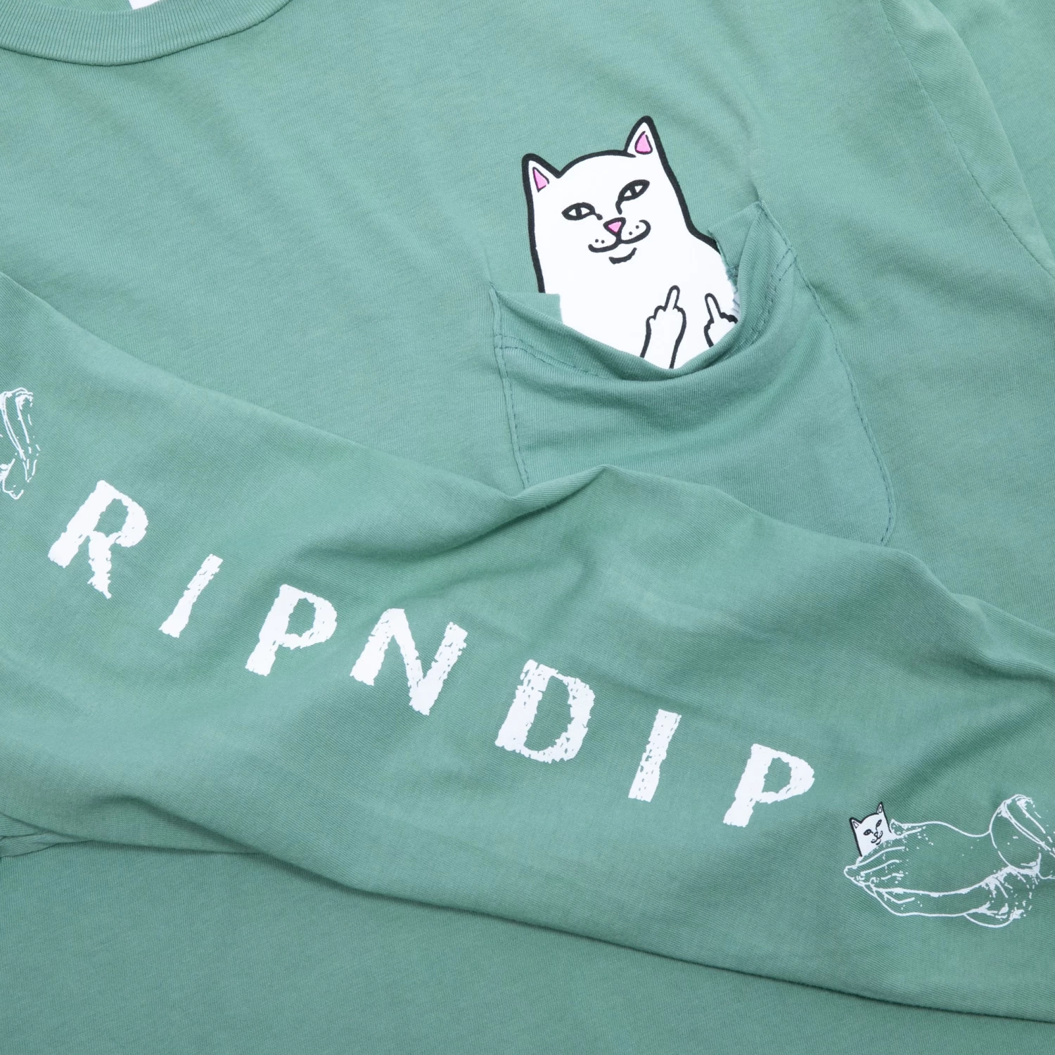 RIPNDIP Lord Nermal Long Sleeve (Light Pine) 2 RIPNDIP Lord Nermal Long Sleeve (Light Pine) - Image 2