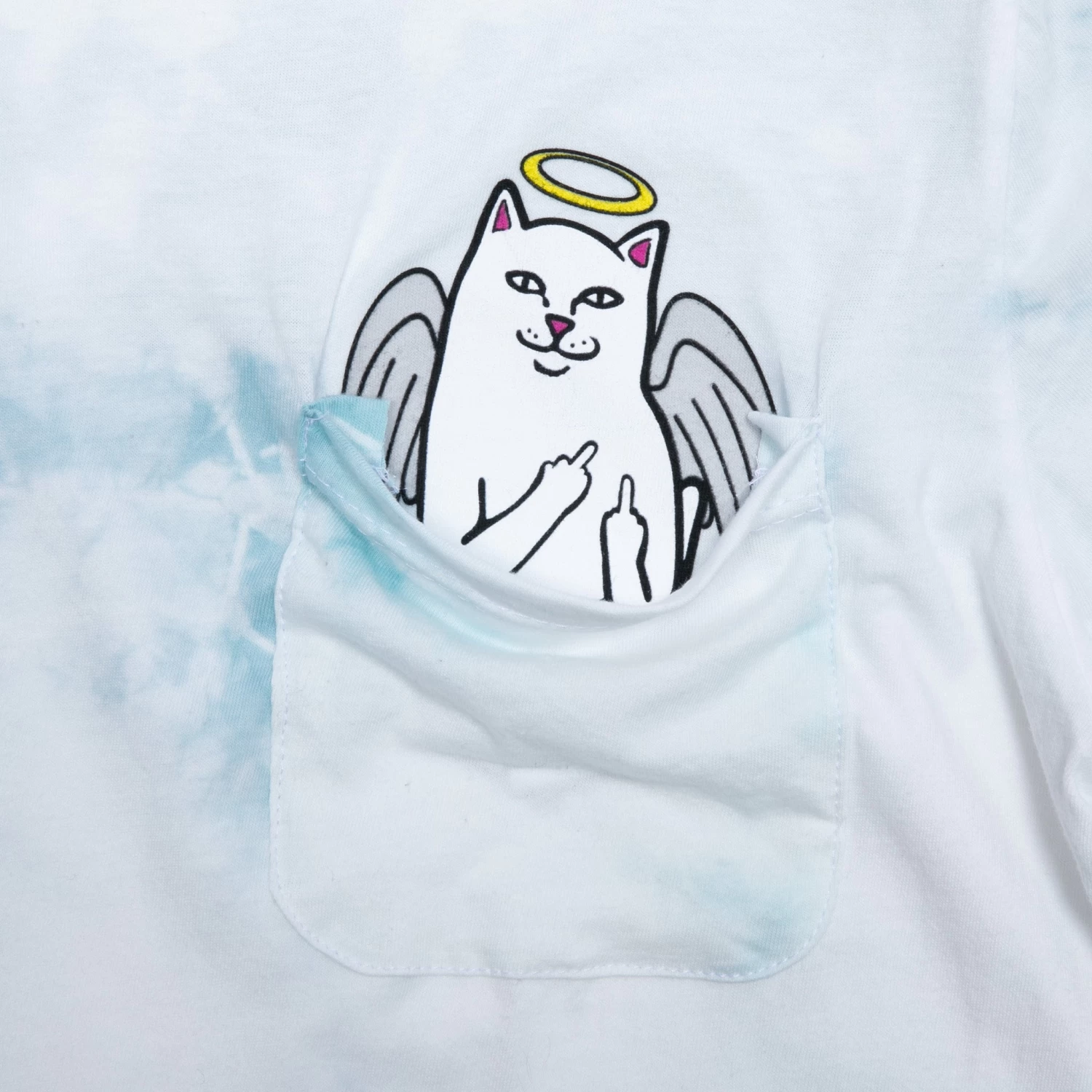 RIPNDIP Lord Angel Pocket Tee (Light Blue Lightning Wash) 4 RIPNDIP Lord Angel Pocket Tee (Light Blue Lightning Wash) - Image 4