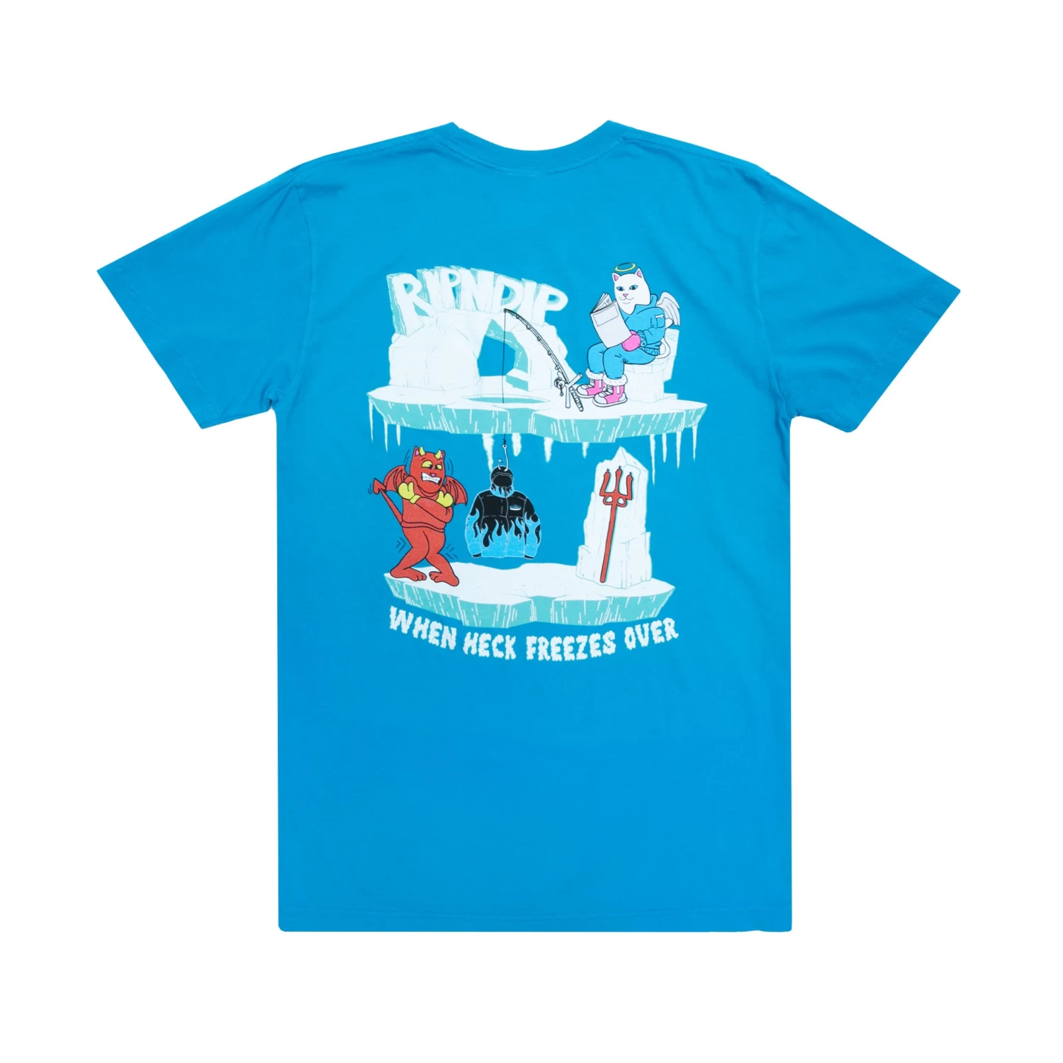 RIPNDIP Heck Freezes Over Tee (Azure Blue) 1 RIPNDIP Heck Freezes Over Tee (Azure Blue)