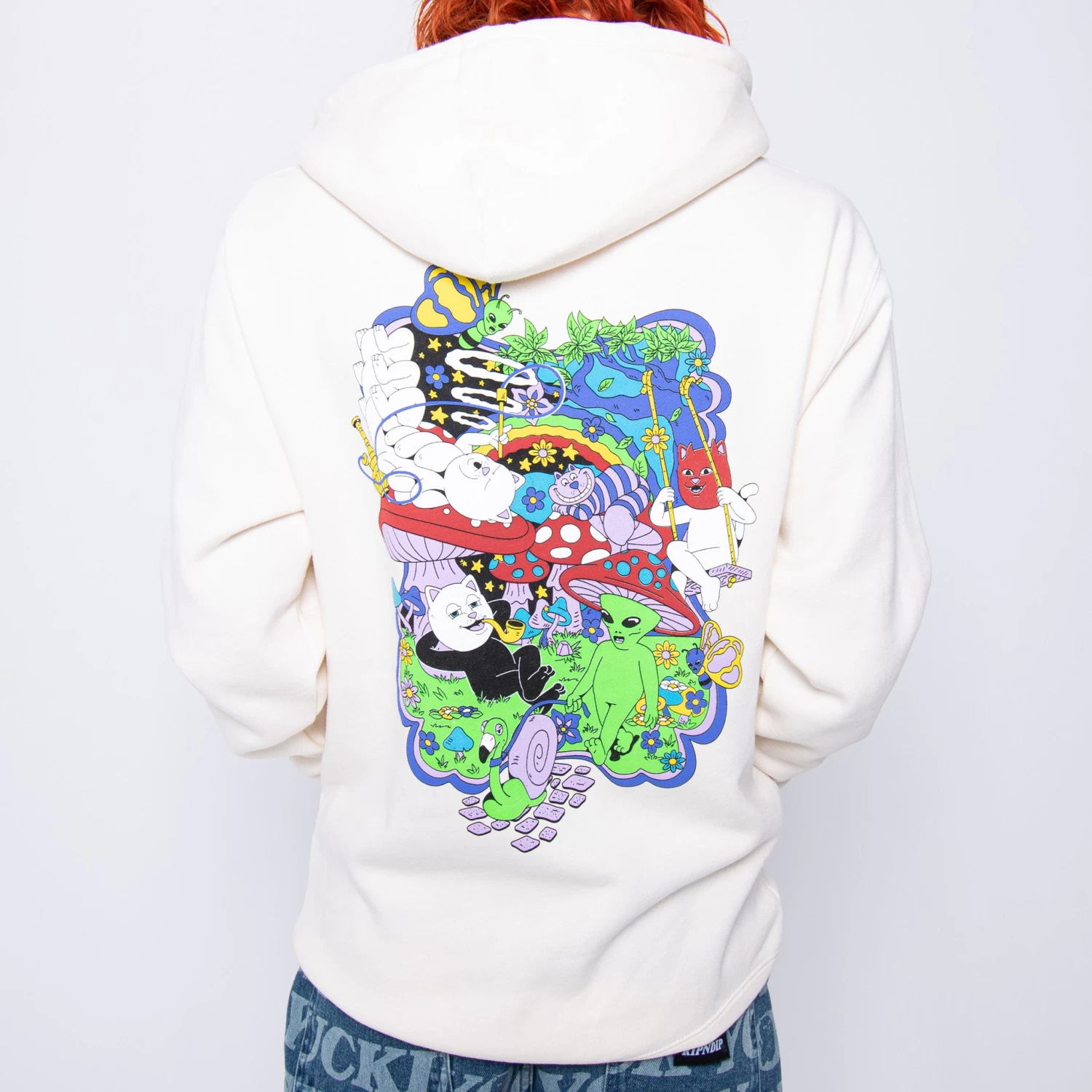 RIPNDIP Rabbit Hole Hoodie (Bone) 5 RIPNDIP Rabbit Hole Hoodie (Bone) - Image 5