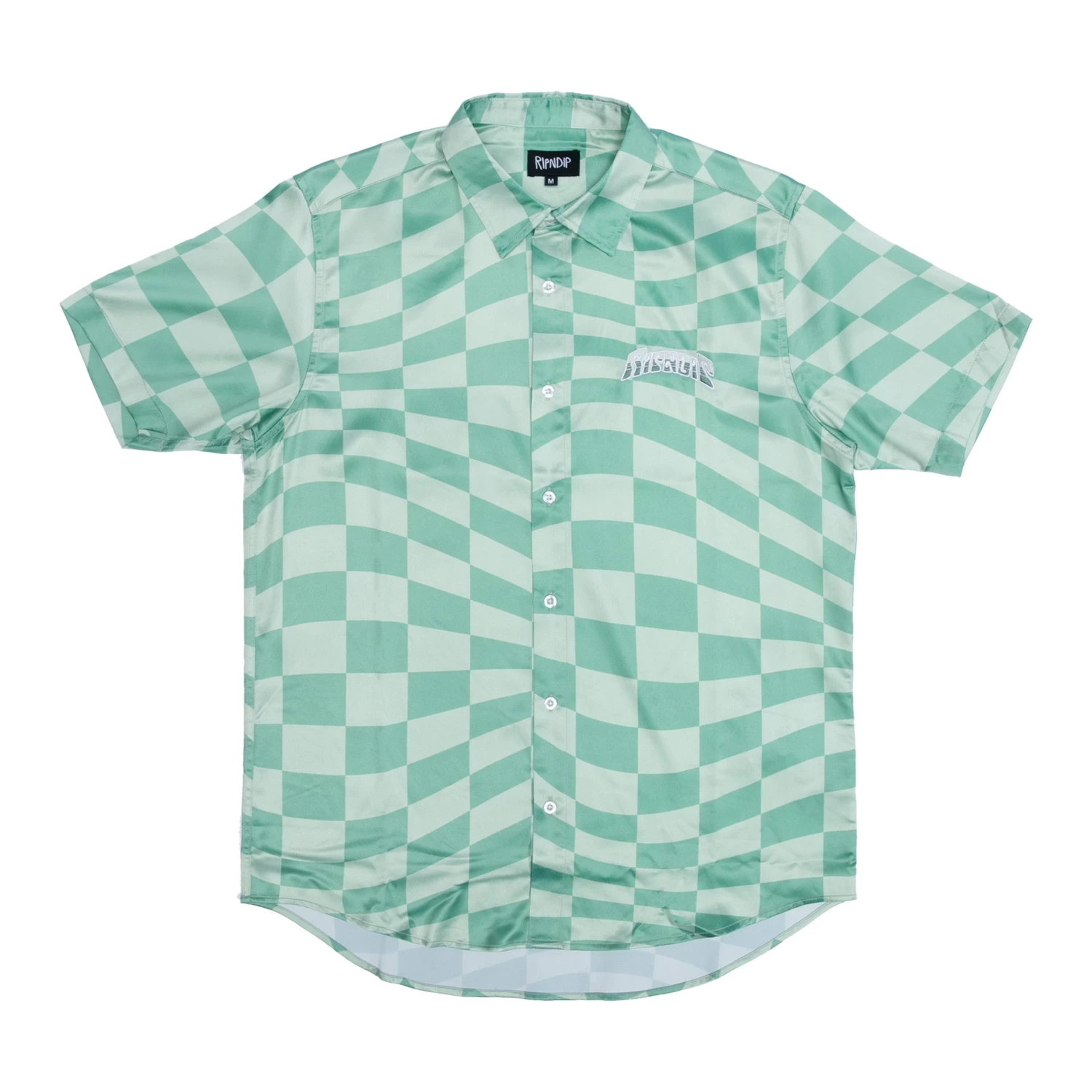 RIPNDIP Checked Short Sleeve Button Up (Olive/Pine) 1 RIPNDIP Checked Short Sleeve Button Up (Olive/Pine)