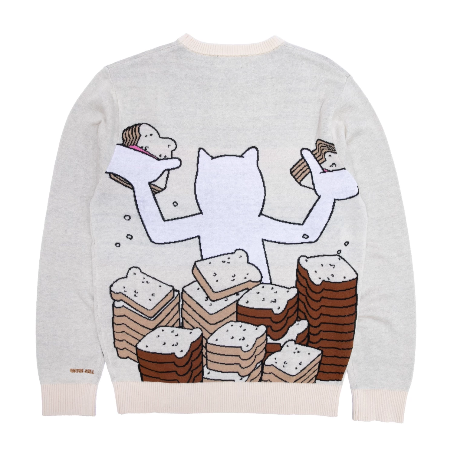 RIPNDIP Lets Get This Bread Knit Sweater (Natural) 4 RIPNDIP Lets Get This Bread Knit Sweater (Natural) - Image 4