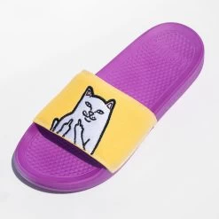 RIPNDIP Lord Nermal Slides UV Activated (Purple/Gold) 10 RIPNDIP Lord Nermal Slides UV Activated (Purple/Gold) -Urban Fashion Shop Summer21slides 0001 027A9592