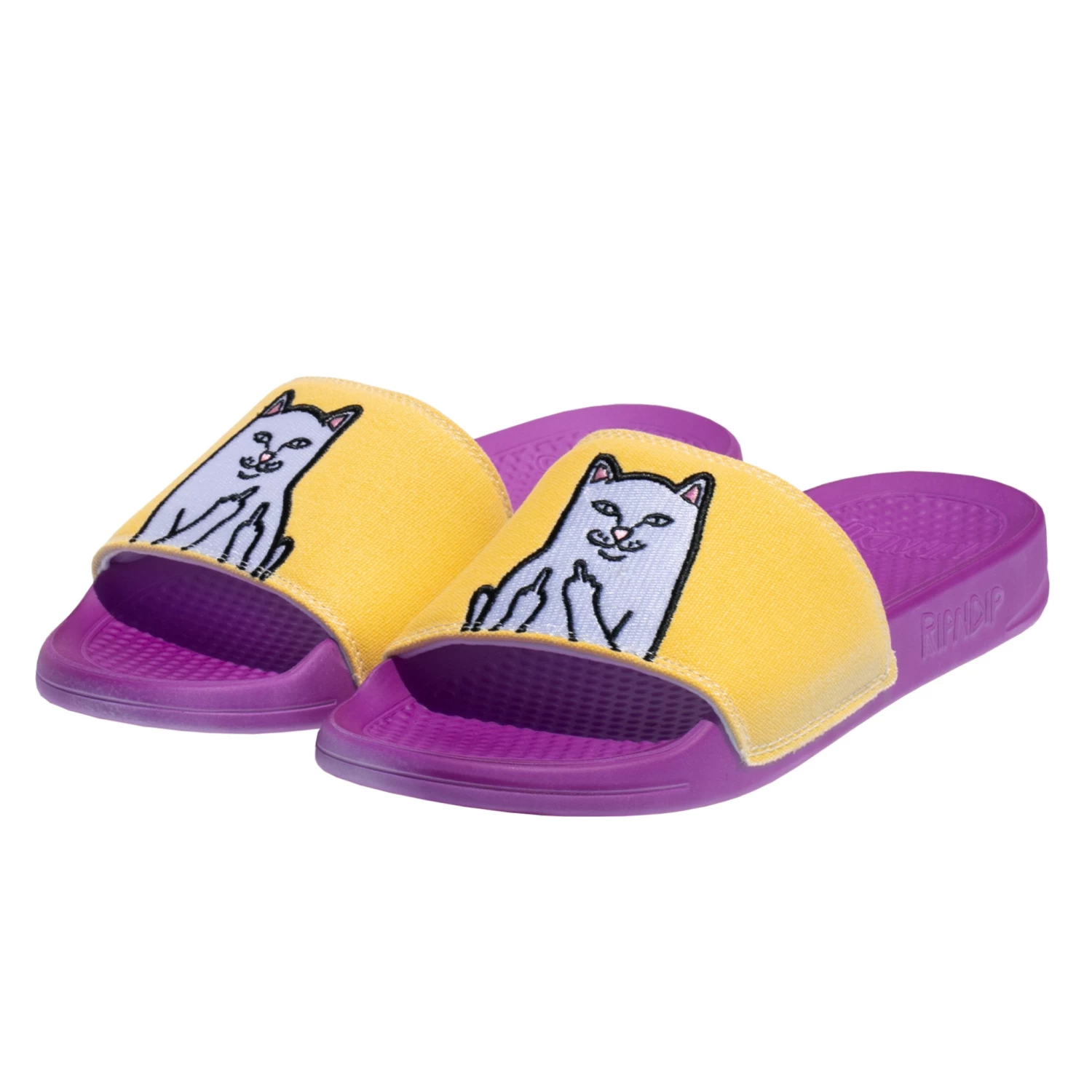 RIPNDIP Lord Nermal Slides UV Activated (Purple/Gold) 3 RIPNDIP Lord Nermal Slides UV Activated (Purple/Gold) - Image 3