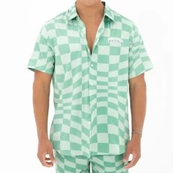 RIPNDIP Checked Short Sleeve Button Up (Olive/Pine) 7 RIPNDIP Checked Short Sleeve Button Up (Olive/Pine) -Urban Fashion Shop Summer22 Hovers 0007 027A9688