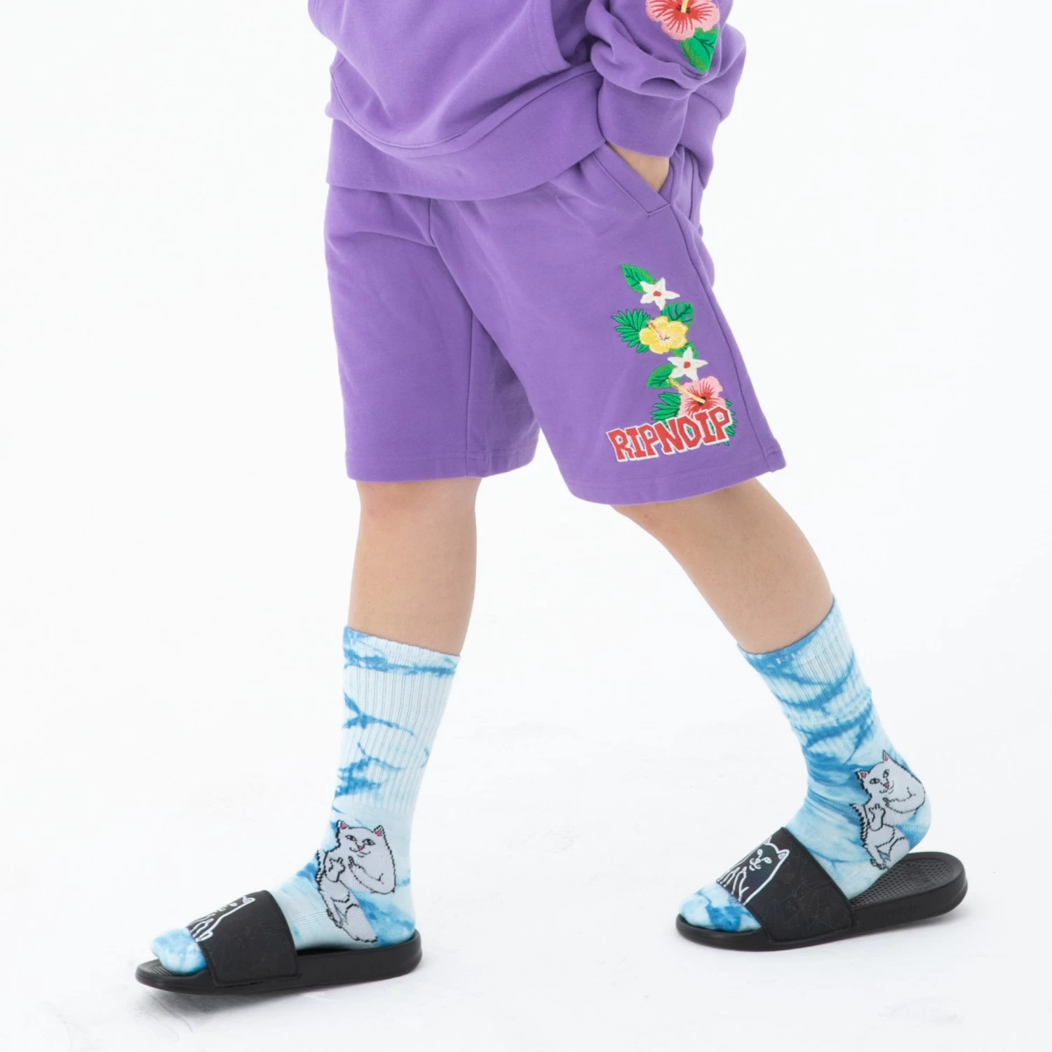 RIPNDIP Aloha Nerm Sweatshorts (Lavender) 2 RIPNDIP Aloha Nerm Sweatshorts (Lavender) - Image 2