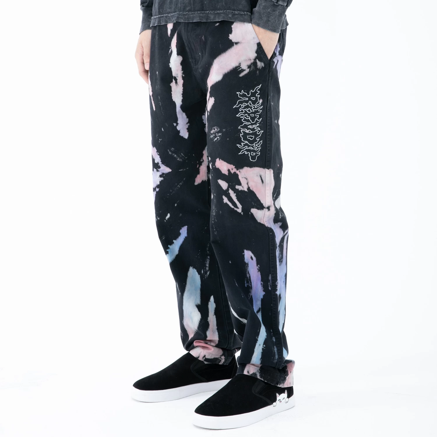 RIPNDIP Blaze Pants (Black/Peach/Purple Tie Dye) 2 RIPNDIP Blaze Pants (Black/Peach/Purple Tie Dye) - Image 2