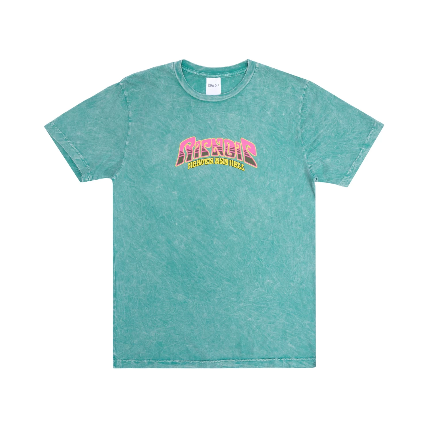 RIPNDIP Heaven And Heck Battle Tee (Teal Mineral Wash) 3 RIPNDIP Heaven And Heck Battle Tee (Teal Mineral Wash) - Image 3