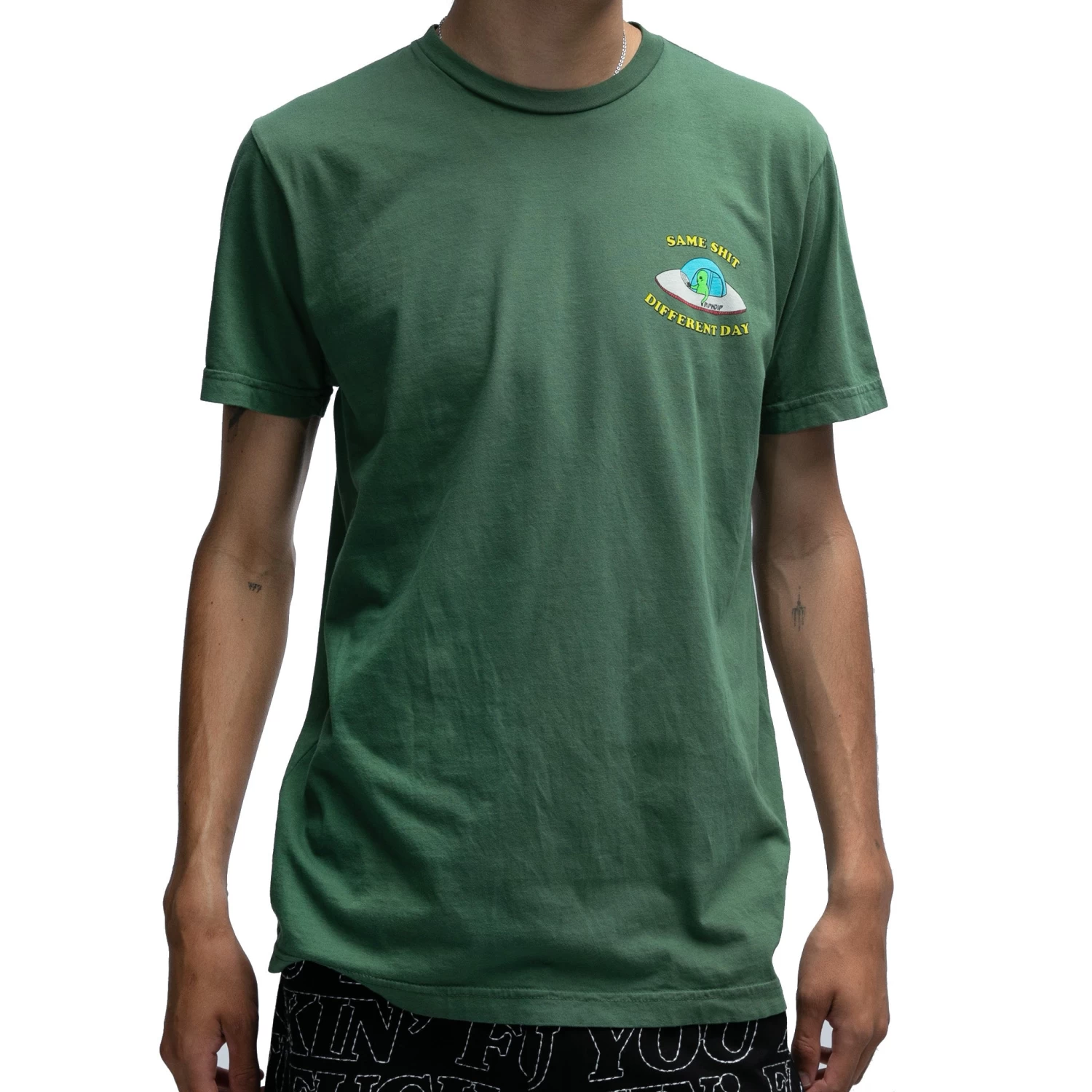 RIPNDIP Same Shit Different Day Tee (Olive) 2 RIPNDIP Same Shit Different Day Tee (Olive) - Image 2