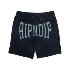 RIPNDIP Summer Revenge Rhinestone Sweatshorts (Black)