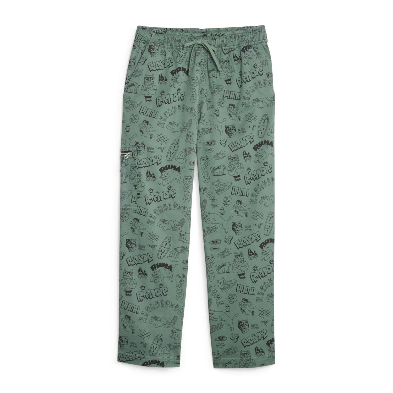PUMA X RIPNDIP AOP Twill Pants (Eucalyptus) 1 PUMA X RIPNDIP AOP Twill Pants (Eucalyptus)