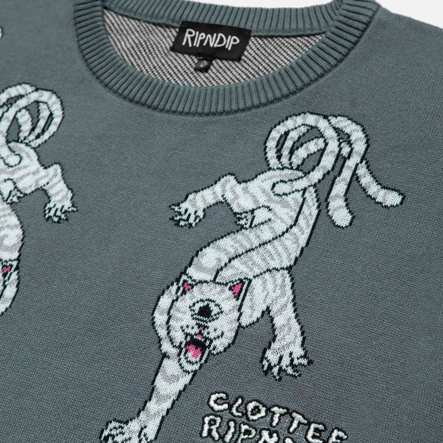 RIPNDIP Isobu Nerm Knit Sweater (Grey) 6 RIPNDIP Isobu Nerm Knit Sweater (Grey) - Image 6