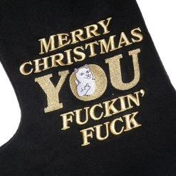 RIPNDIP Merry Christmas Christmas Stocking(Black) -Urban Fashion Shop acccessories1 0022 9R9A7353