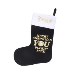 RIPNDIP Merry Christmas Christmas Stocking(Black)