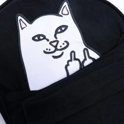 RIPNDIP Lord Nermal Corduroy Backpack (Black) -Urban Fashion Shop bagsfall22 0014 9R9A9336