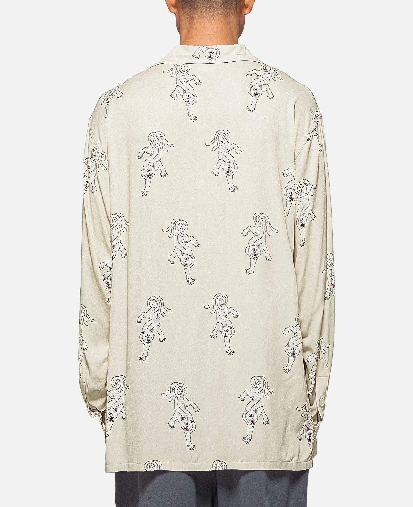 Ripndip X Clottee Long Sleeve Button Up (Grey) 3 Ripndip X Clottee Long Sleeve Button Up (Grey) - Image 3